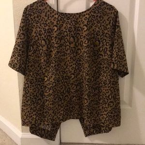 Size 1X: Ava & Viv Cheetah Print Top